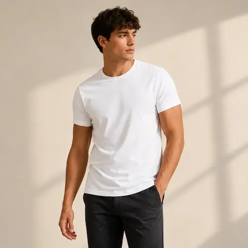 Gildan Men’s Crew T-Shirts Multipack styled as a clean base tee for men’s casual outfits