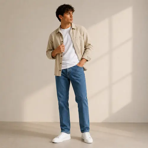 Rustler Men’s Classic Relaxed Fit Jeans styled for student and street casual outfits