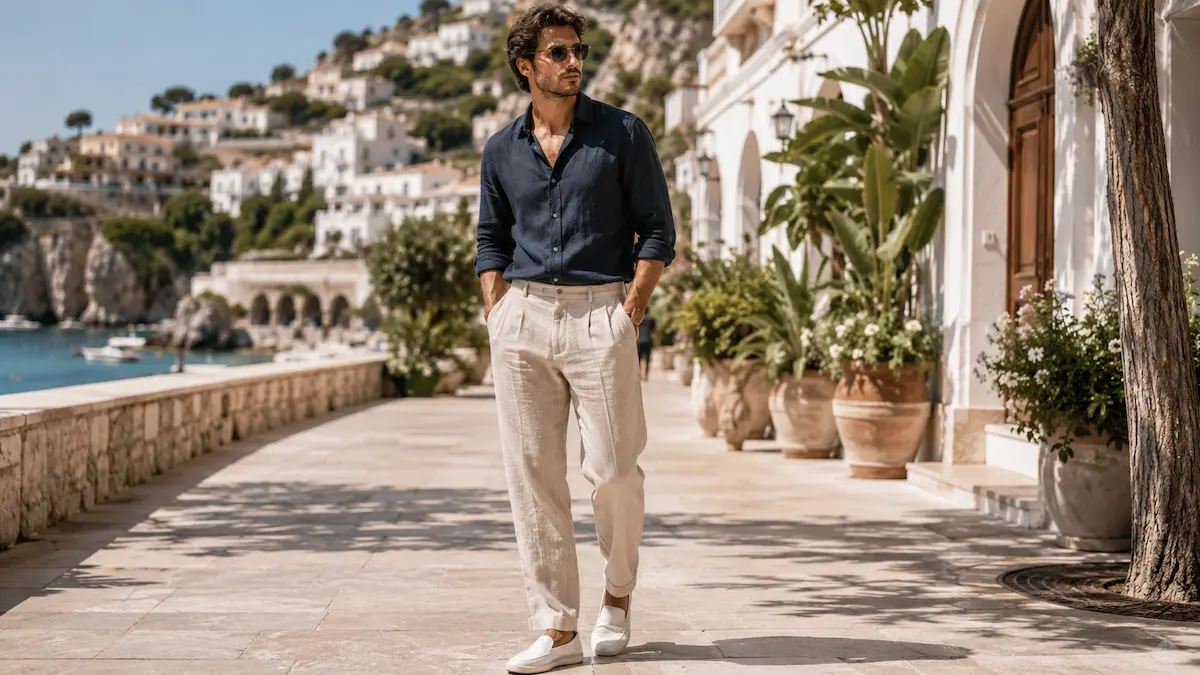 best linen dress pants for men Men's White Linen Pants by StudioSuits