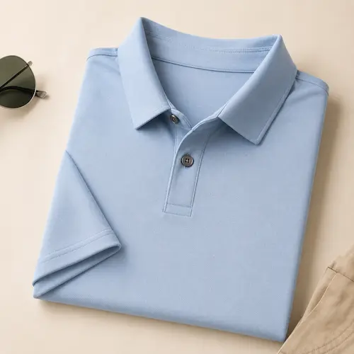 Quick-dry summer polo shirt styled as a breathable top for men’s chino outfits