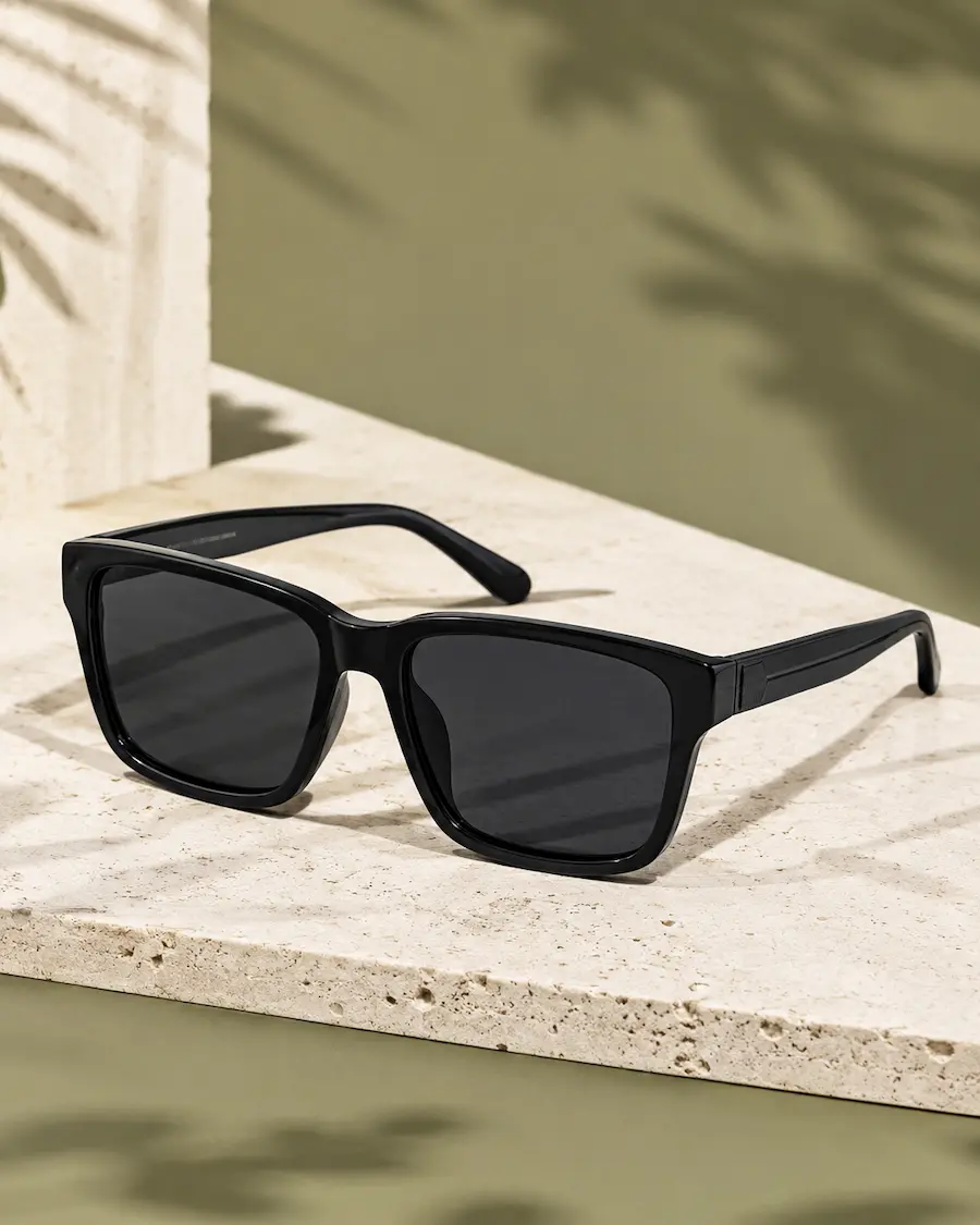 Polarized driving sunglasses for men on Amazon styled in a retro frame