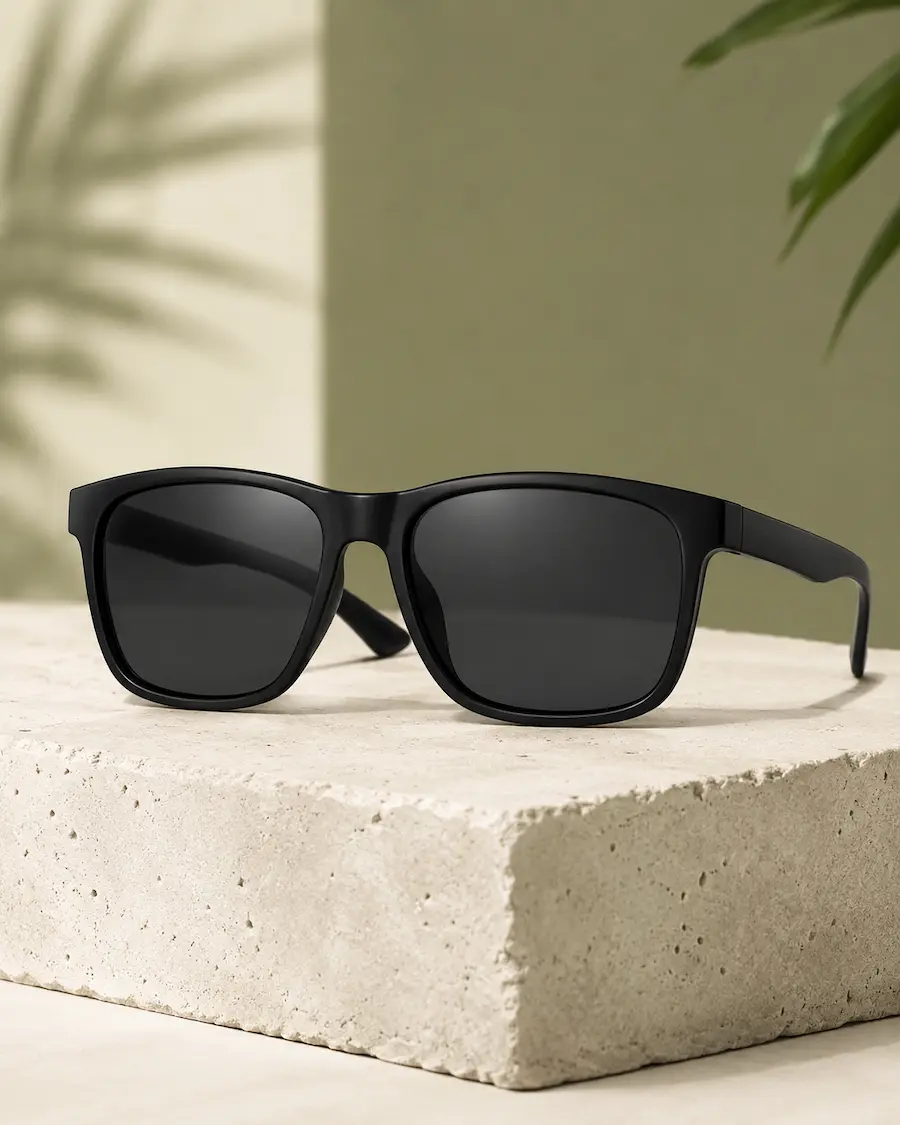 Black retro men’s sunglasses on Amazon for everyday outfits
