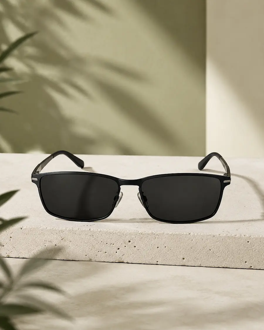 Lightweight rectangular polarized men’s sunglasses on Amazon